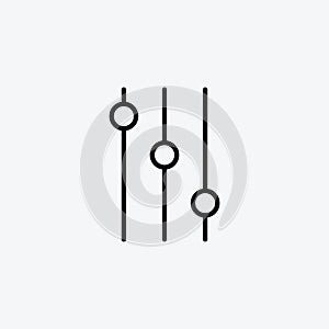Equalizer vecor icon set photo