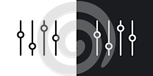 Equalizer vecor icon set photo