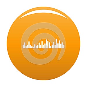 Equalizer vibration icon orange