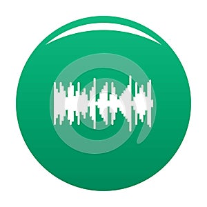 Equalizer vibration icon vector green