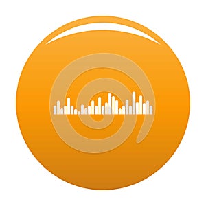 Equalizer vibration icon vector orange