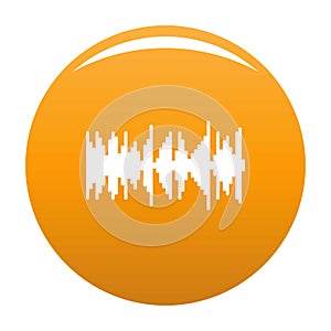 Equalizer vibration icon vector orange