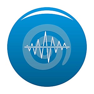 Equalizer voice radio icon blue vector