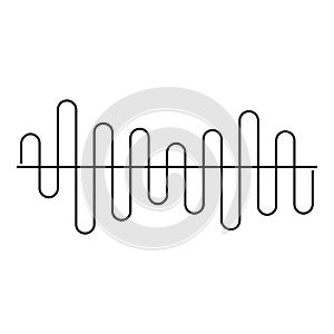 Equalizer volume sound icon, simple black style