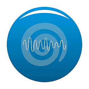 Equalizer wave sound icon blue vector