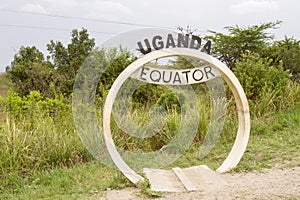 Equator banner sign in Uganda