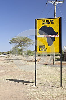 Equator crossing in Kenya