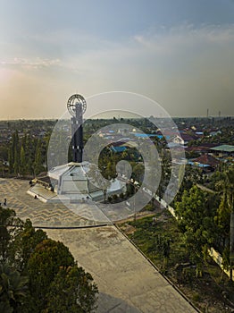 Equator Park in Pontianak City, city of equator in indonesia