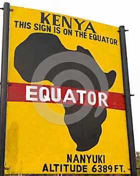 Equator sign board, Nanyuki, Kenya