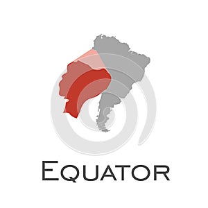 Equator and south american continent map