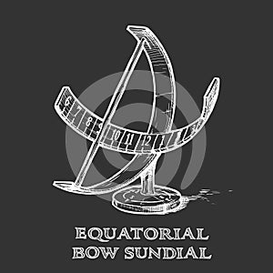 Equatorial bow sundial