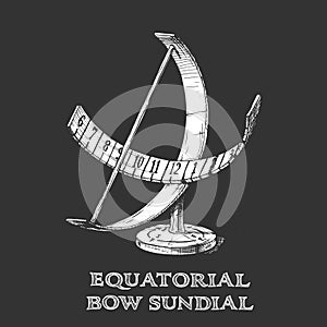Equatorial bow sundial photo
