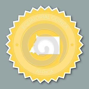 Equatorial Guinea badge flat design.