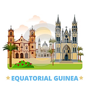 Equatorial Guinea country design template Flat car