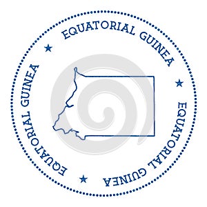 Equatorial Guinea vector map sticker.