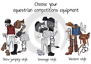 Equestrian competitions equipment