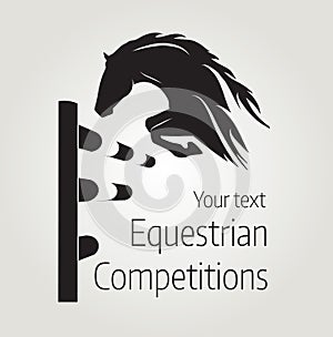 Equestrian competitions - vector illustration of horse