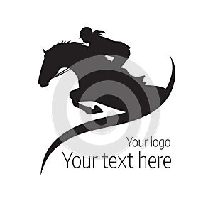 Equestrian competitions - vector illustration of horse photo