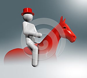 Equestrian Dressage 3D symbol, Olympic sports