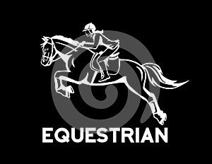 Equestrian Horse Jumping