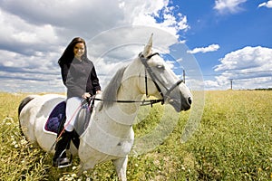 equestrian on horseback