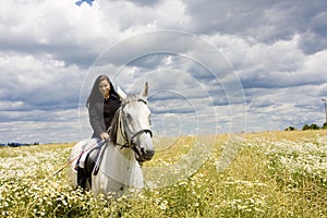 equestrian on horseback