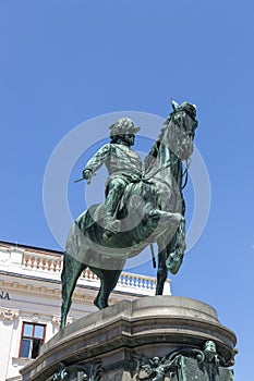 Equestrian monument to the Archduke of Archduke Albrecht in Vienna, 1899