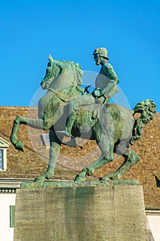 The equestrian monument to Hans Waldmann 1937, Zurich, Switzer