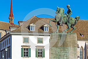 The equestrian monument to Hans Waldmann 1937, Zurich, Switzer