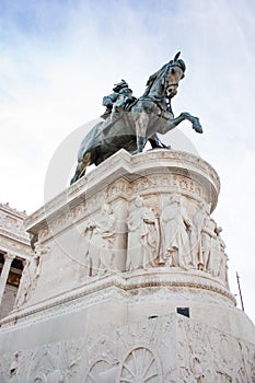 Equestrian sculpture from altare della patria monument