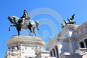 Equestrian sculpture of National Monument, Rome, Italy