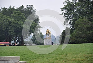 Equestrian Scuplture of Arlington Memorial Bridge from Washington District of Columbia USA