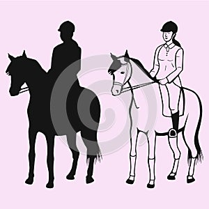 Equestrian sport silhouette