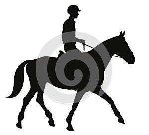 Equestrian sport silhouettes