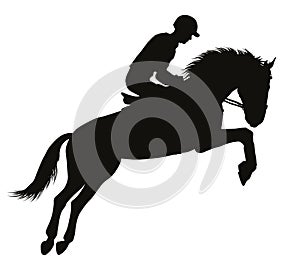 Equestrian sport silhouettes