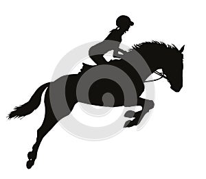 Equestrian sport silhouettes