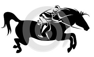 Equestrian sport vector photo