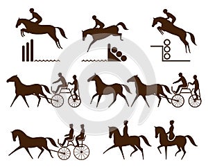 Equestrian sports logos