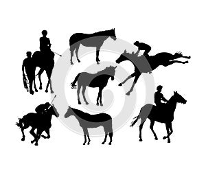 Equestrian Sports Silhouettes