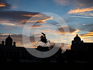 Equestrian statue Archduke Charles in Vienna, Austria