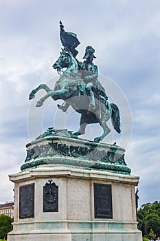 Equestrian statue of Archduke Charles in Vienna Austria photo