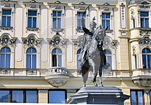 Equestrian Statue of Ban Jelacic at Zagreb City Centre Capital Croatia