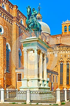 Equestrian statue of Bartolomeo Colleoni in Venice