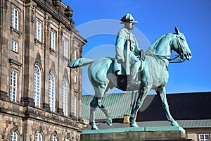 Equestrian statue of Christian IX near Christiansborg Palace, Co