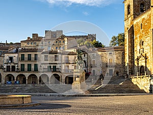 Equestrian statue of the conquistador Francisco Pizarro in Trujillo, Spain