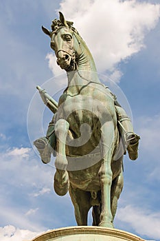 Equestrian statue of Cosimo de 'Medici. Florence, Italy