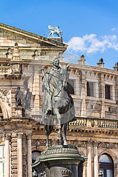 Equestrian statue in Dresden