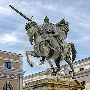 Statue of El Cid in Burgos, Spain photo