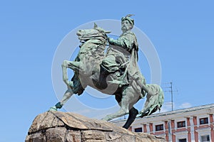 Equestrian statue of Hetman Bogdan Khmelnytsky in Kiev, Ukraine