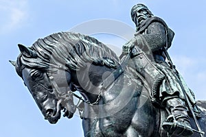 Equestrian statue of Jan Zizka near Vitkov memorial